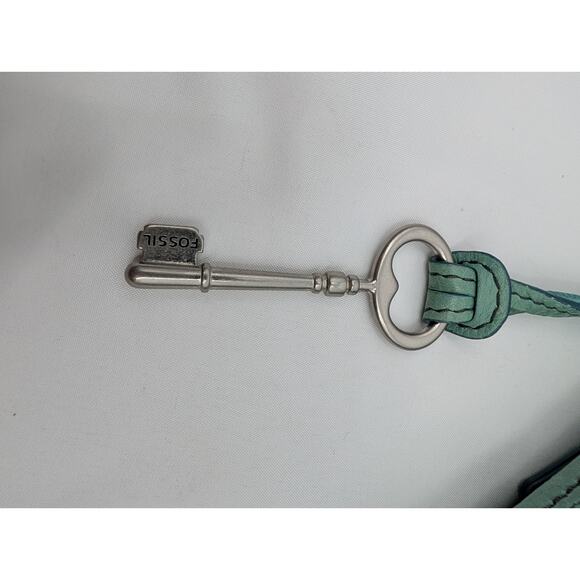 Fossil Marlow Teal Blue Green Crossbody Bag Leather Adjustable Strap ** - Picture 12 of 12